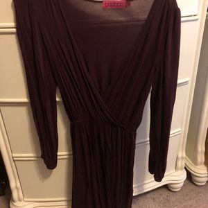 Boohoo maroon dress